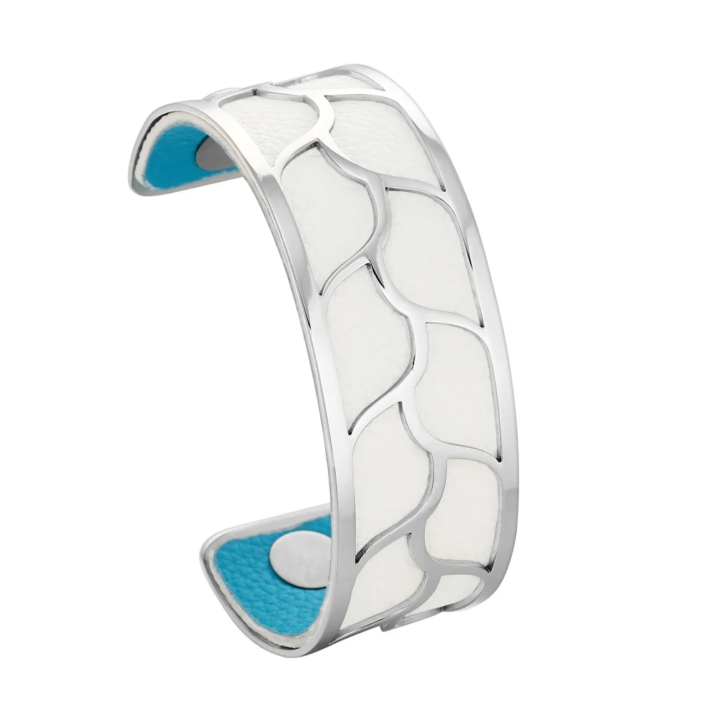 silver BC0090704 Legenstar, сменный Браслет-манжета, Manchette Femme, Реверсивные кожаные браслеты, браслеты для женщин, ювелирные изделия из нержавеющей стали - Окраска металла: silver BC0090704