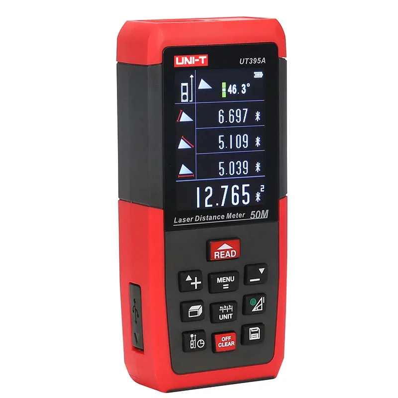 UNI T лазерный дальномер UT395A UT395B UT395C профессиональная цифровая рулетка 100 длиной 50