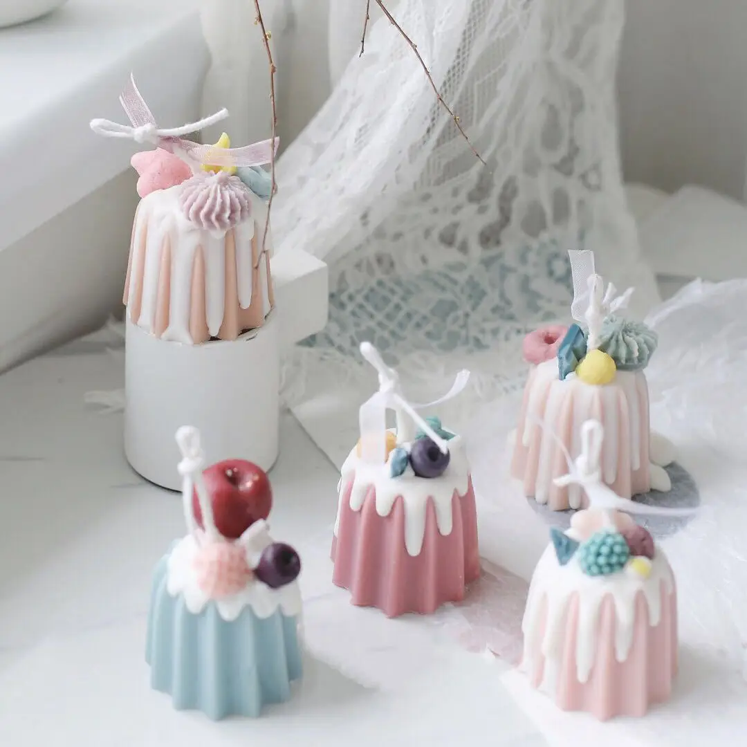 

3D Candle Silicone Mold Handmade Soap Aromatherapy Mold Chocolate Fondant Cake Decorating Baking Tool Pudding Mould DIY Supplies