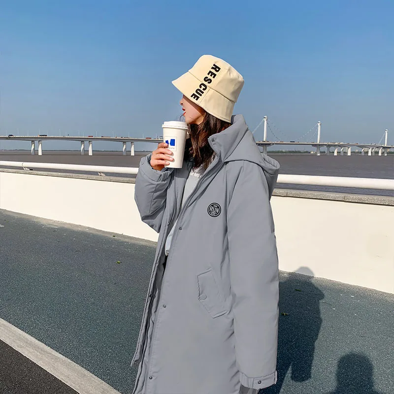 Hooded Bread Coat Down Coat Cotton Coat Women Korean Loose Winter Coat Mid-Length Thick Warm Padded Jacket 2021 New s1047