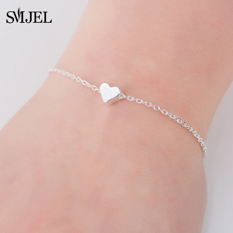 Модные браслеты с крошечными сердечками женские на запястье свадебные
