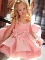 cute pink princess flower girl dress kids birthday party pageant dresses glitter sequin first holy communion gowns