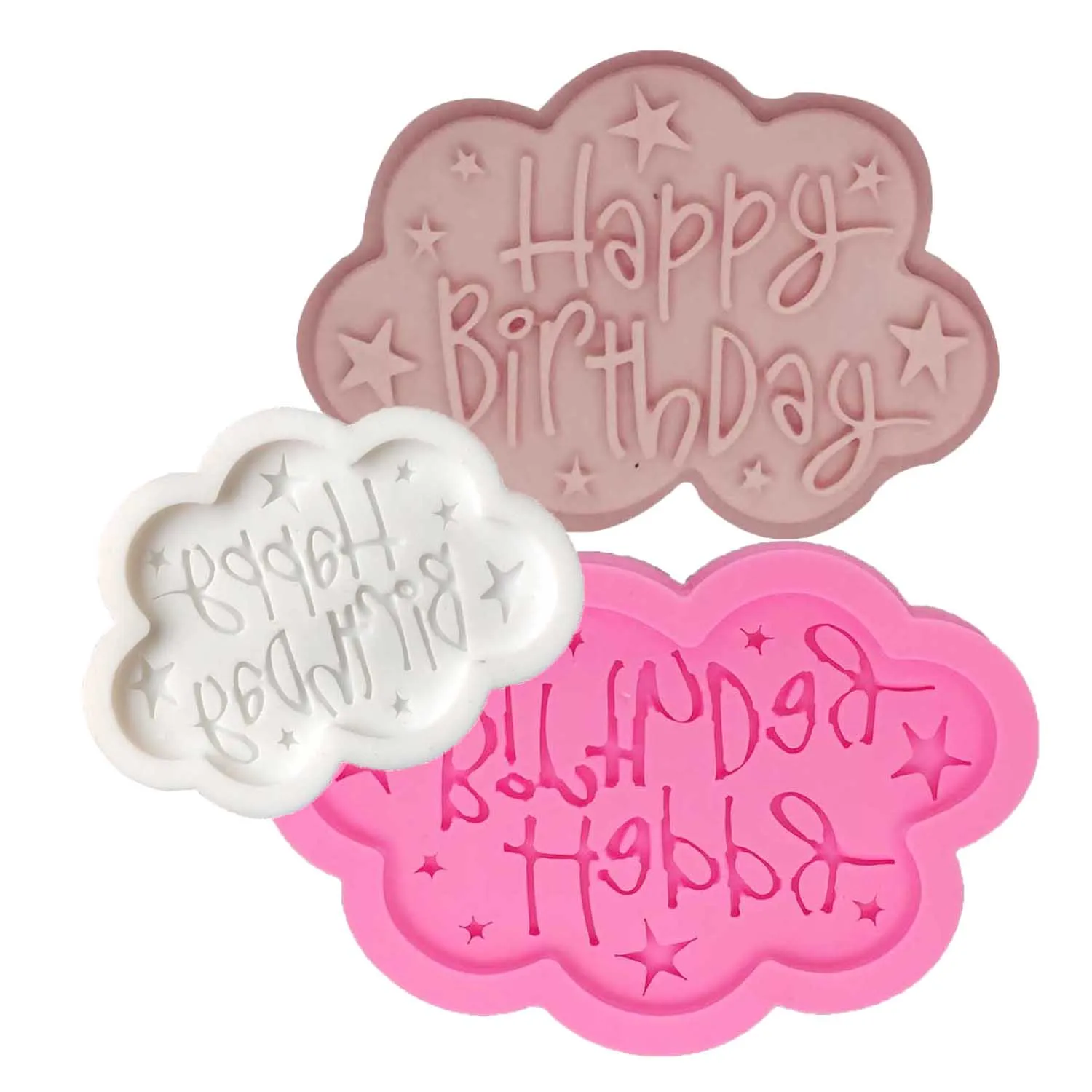 С Днем Рождения шоколад вставка для торта силиконовая форма облако сухой