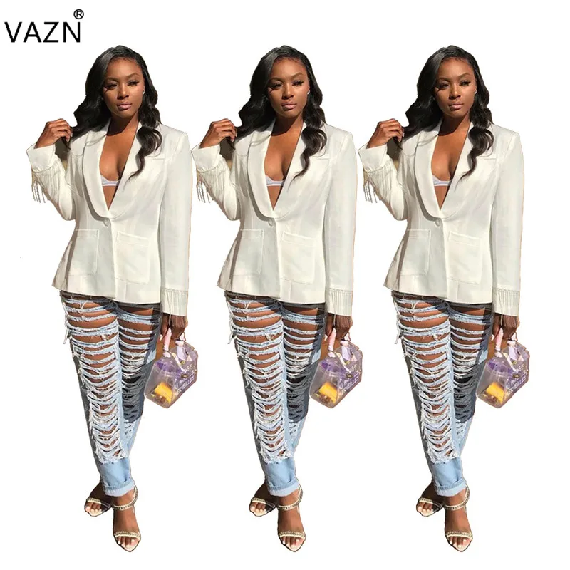 VAZN BN9197 новый продукт 2019 летняя сексуальная леди 2 цвета костюм пальто с длинным