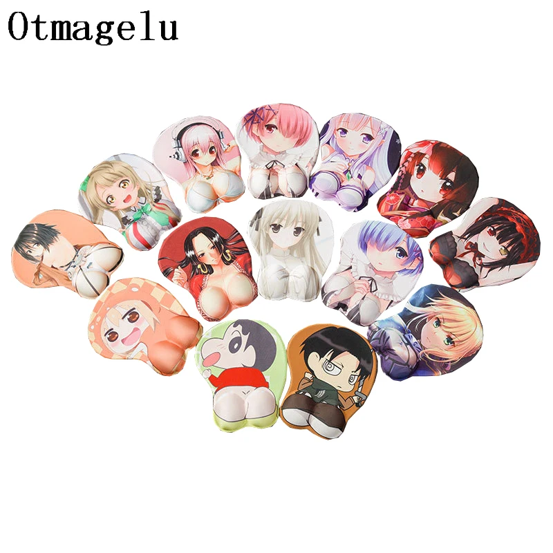 Аниме 3D коврик для мыши сексуальный Противоскользящий рук силиконовый игровой |