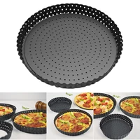 round perforated pizza pan multipurpose thickened non stick diy fruit pie plate practical kitchen baking plate tools j99