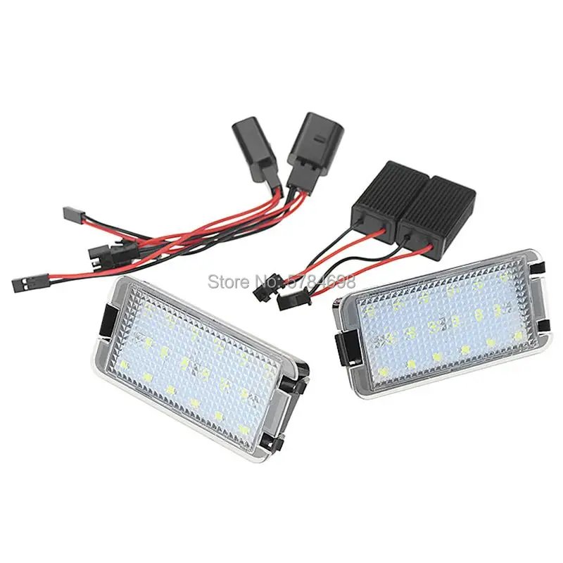 2 шт. без ошибок светодиодные лампы номерного знака для сиденья Altea Arosa Ibiza Cordoba Leon