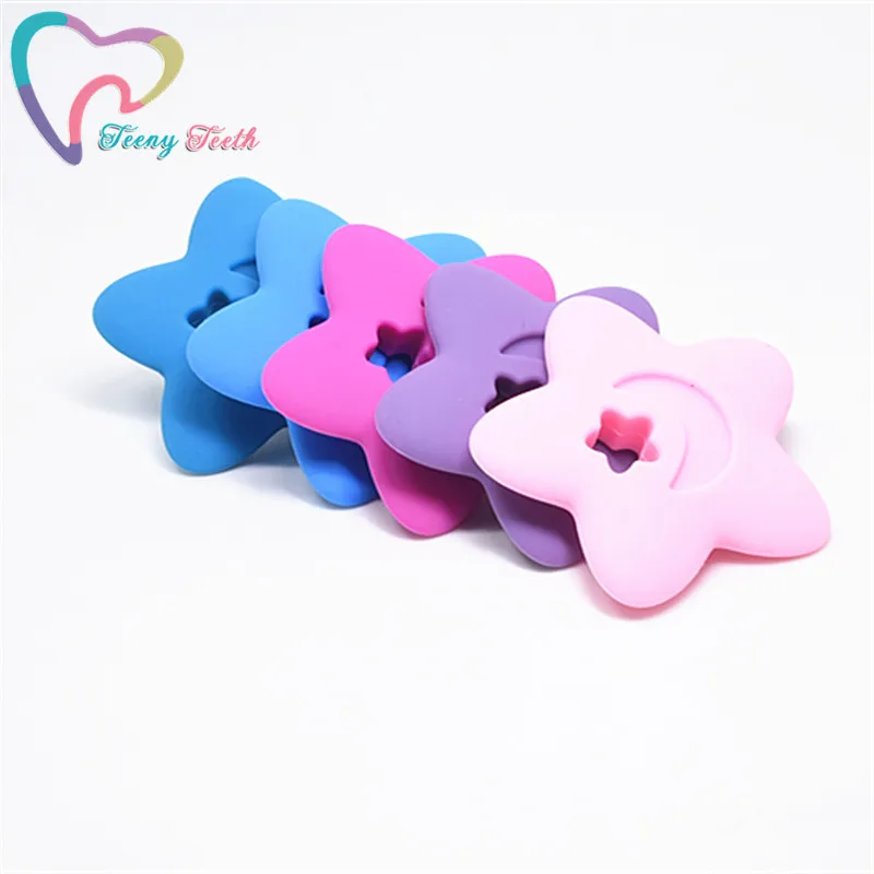 Тини Тиф 1 шт. Горячая звезда силиконовая жевательная игрушка для зубов из пищевого силикона, подвеска для зубов, подарок на душ.