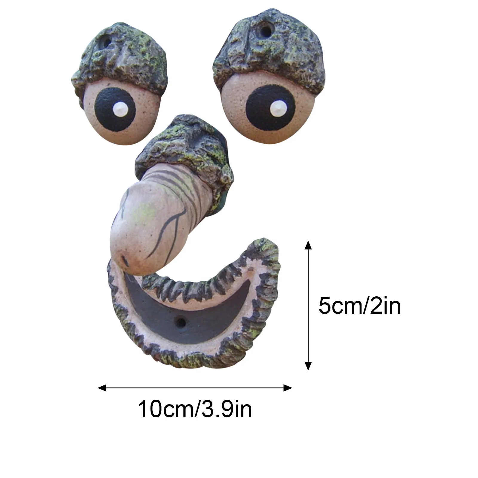 

2021 Bark Ghost Face Facial Features Decoration Creative Gardening Props Tree Decoration Outdoor Easter Jardineria Decoracion