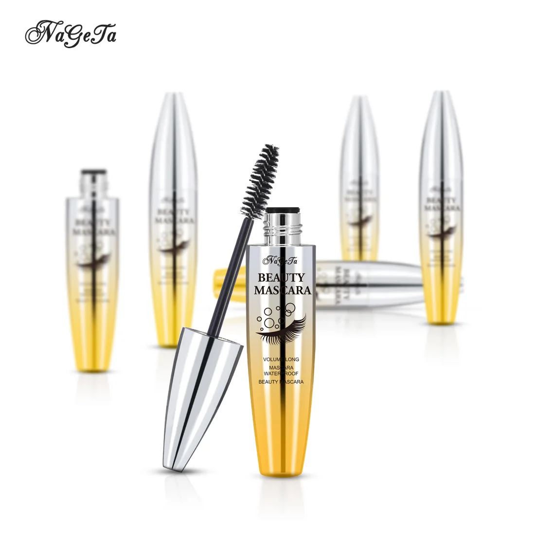 

NAGETA Mascara Cream Waterproof Long Curling Encryption Long Lasting Non-Blooming Makeup