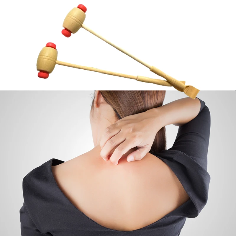 

1pc Durable Multifunctional Bamboo Massager Back Scratcher Wooden Body Roller Stick Backscratcher
