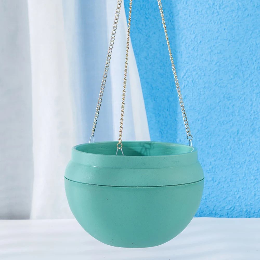 Горшок цветочный пластиковый с пеной/зелеными растениями самополивающийся