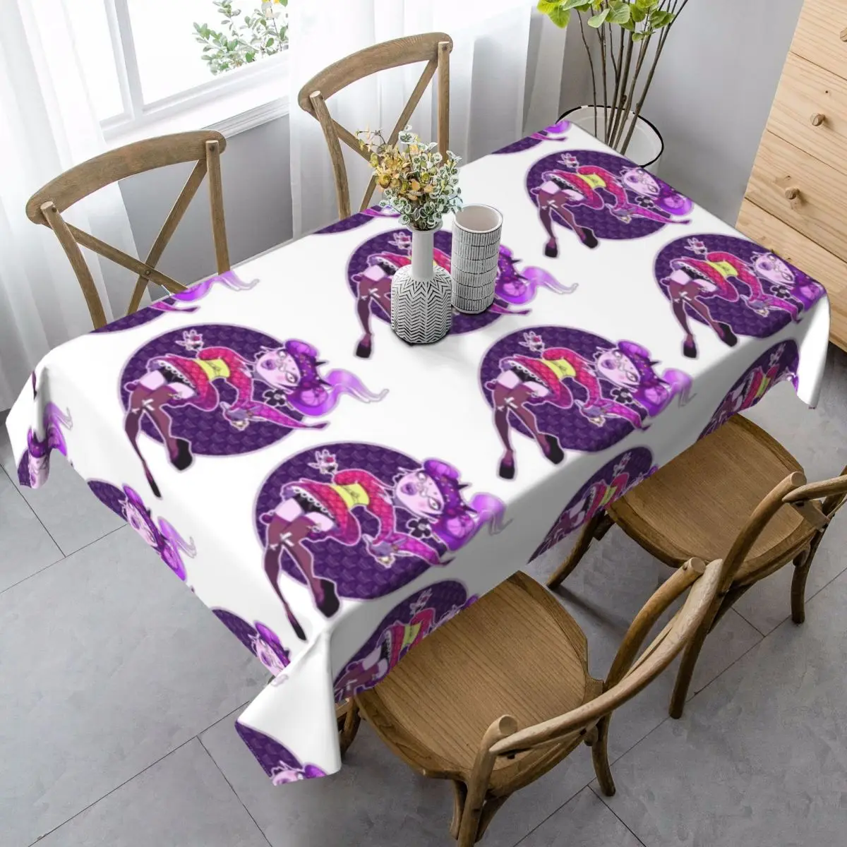 

Harajuku Tablecloth Restaurant Polyester Table Cover Kawaii Cheap Protector Custom Table Cloth