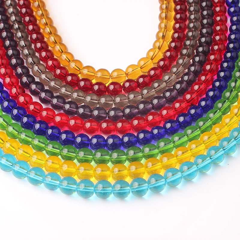 Модные ювелирные изделия LanLi 4/6/8/10/12 мм красочные стеклянные бусины россыпью