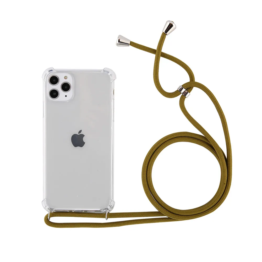 Moskado ремешок шнур цепь Прозрачный чехол для телефона для iPhone 11 Pro X XR XS Max 7 8 6 6s Plus 5 5S SE переноска ожерелье ремешок задняя крышка
