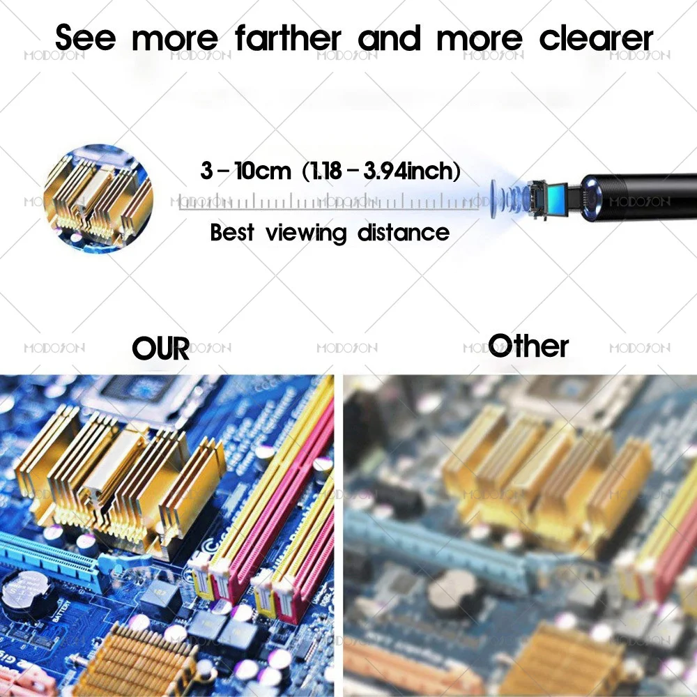 7mm Endoscope Camera Mirco USB Type-C Soft Rigid Snake Cable Endoscopy Car Pipeline Inspection Videoscope Android PC Borescope |