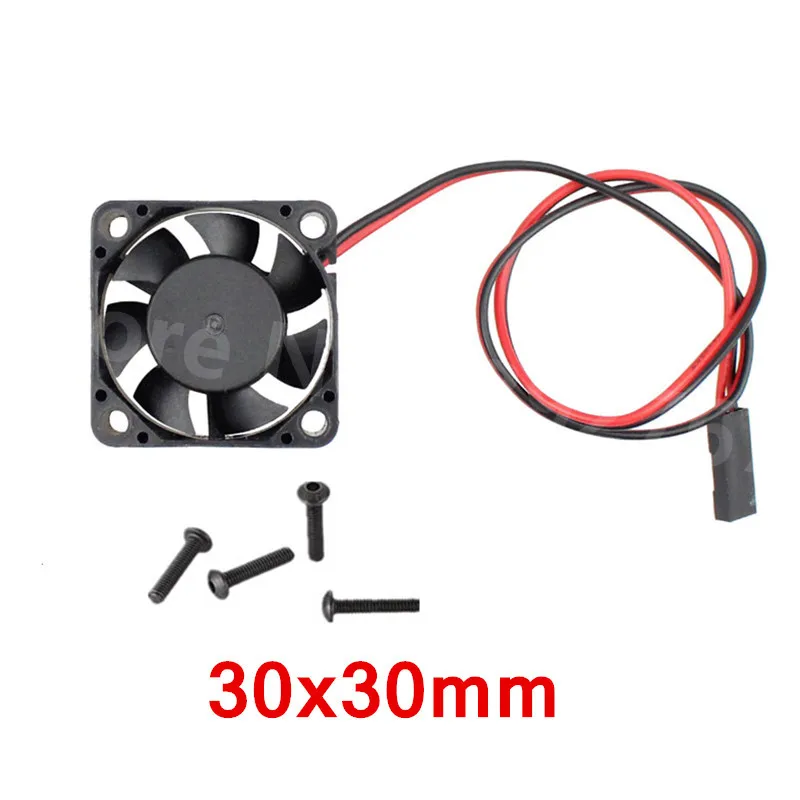 High Speed Double Bearing Strong Wind Motor ESC Cooling Fan 25mm 30mm 40mm for RC Crawler Car Short-Course Monster Truck | Игрушки и