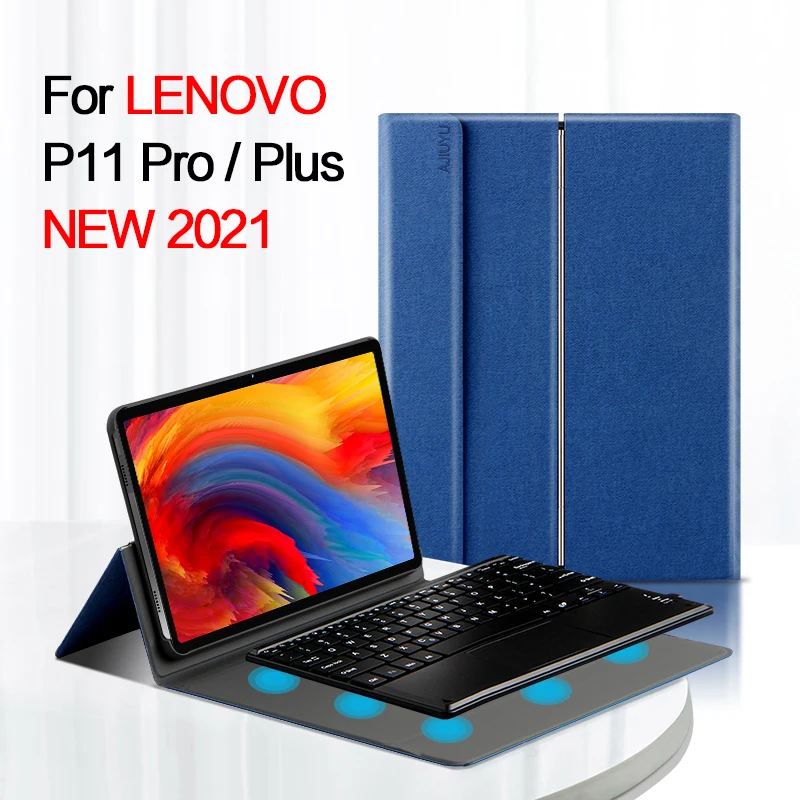

Магнитный чехол с клавиатурой для планшета Lenovo Tab P11 Plus 11 "TB-J607F 2021, защитный чехол из искусственной кожи для планшета Xiaoxin Pad Plus