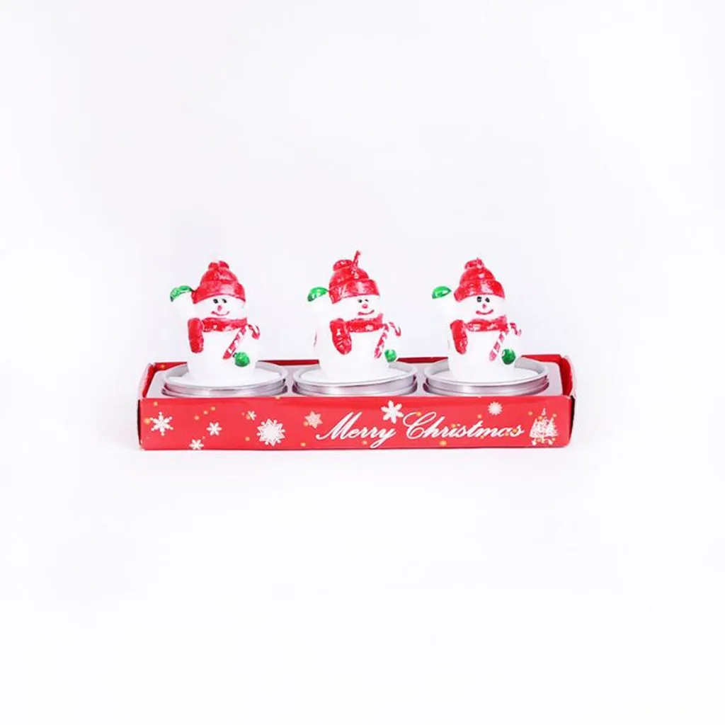 E Christmas Cartoon Candles Cute Xmas Tree Santa Snowman House Shaped Party Birthday Cake Candles Adornos Navidad Christmas Candle - Цвет: E