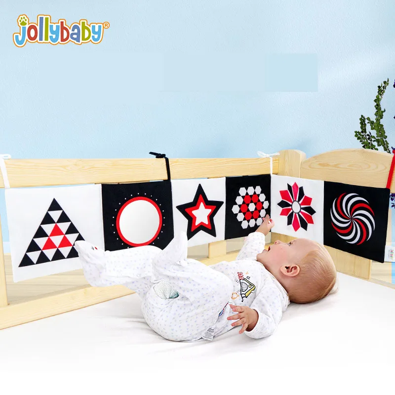 

Baby Toys Crib Bumper Newborn Cloth Book Infant Rattles Knowledge Around Multi-Touch Colorful Bed Bumper Baby Toys 0-12 Months