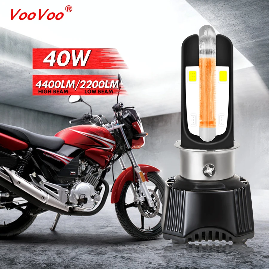 VooVoo H4 мотоциклетный светодиодный головной светильник P15D BA20D мото налобный