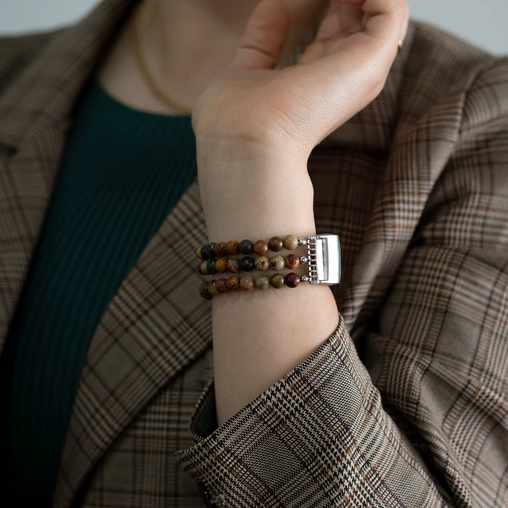 Ремешок для часов Lureen ручной работы Fitbit Charge эластичный ремешок смарт с камнем