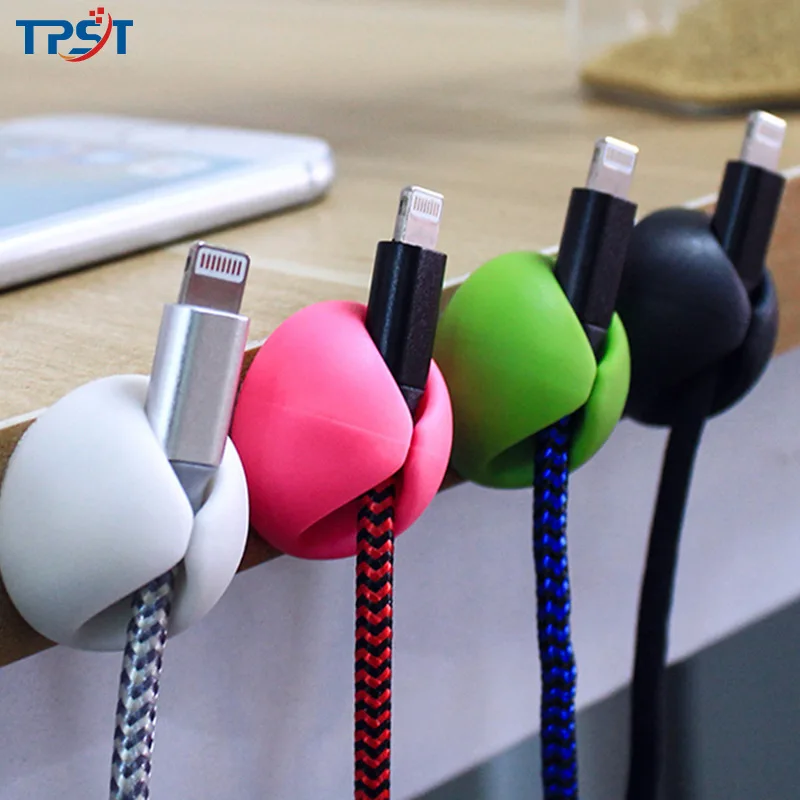 

TPST Headphone Cable Winder Desktop Self-adhesive Single Hole Cable Holder Mobile Phone Cable Buckle Cable Holder