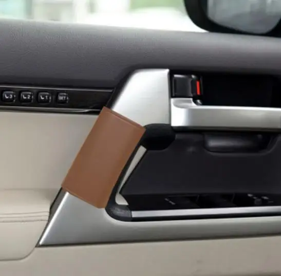 4 шт./компл. Автомобильная Дверная ручка Защитная микрофибра кожаный чехол