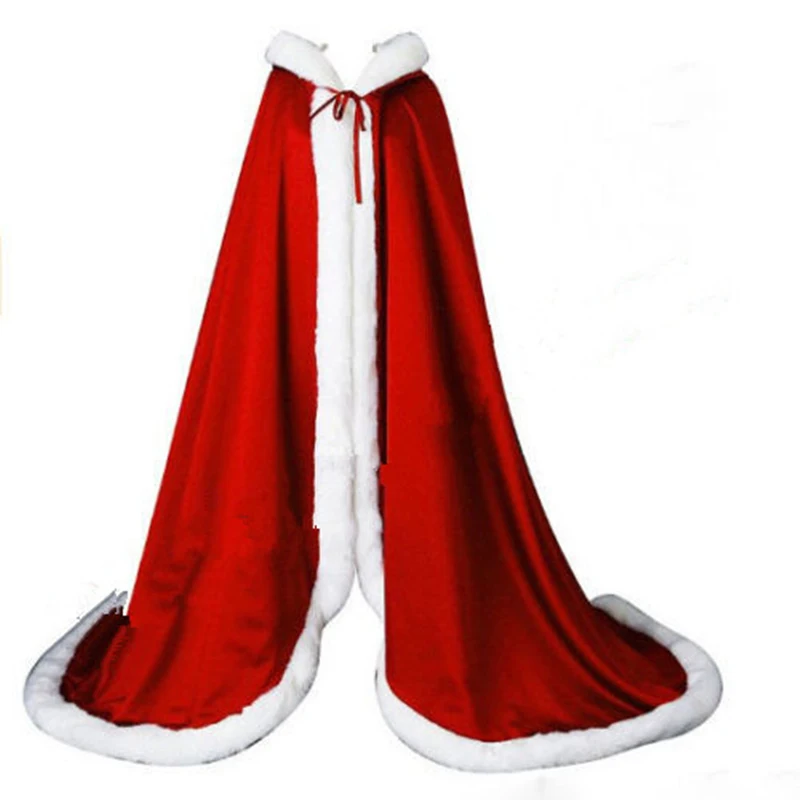 Свадебная Фантазийная накидка в пол с капюшоном для невесты Меховая муфта