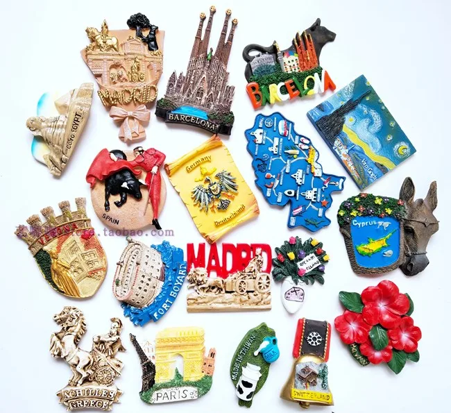 Франция магнит на холодильник Париж Испания Египет Греция путешествия смола