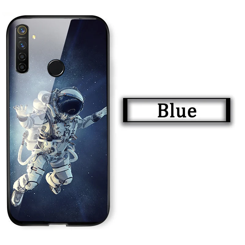 Auroras для OPPO Realme 5 Pro Чехол астронавт в космосе окрашенный чехол из закаленного