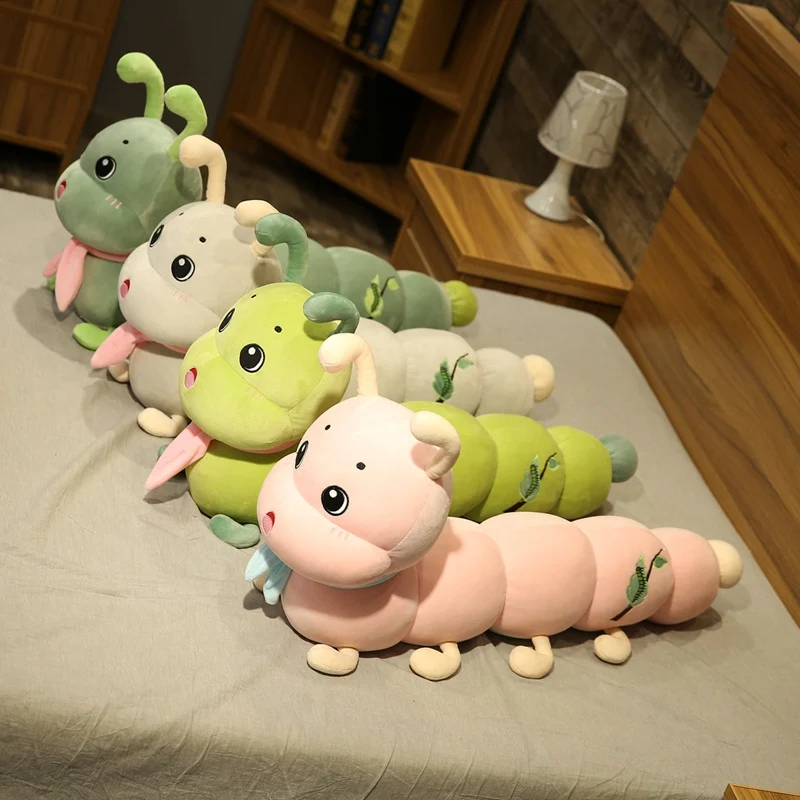 Популярные высококачественные гусеницы разноцветные плюшевые игрушки большие