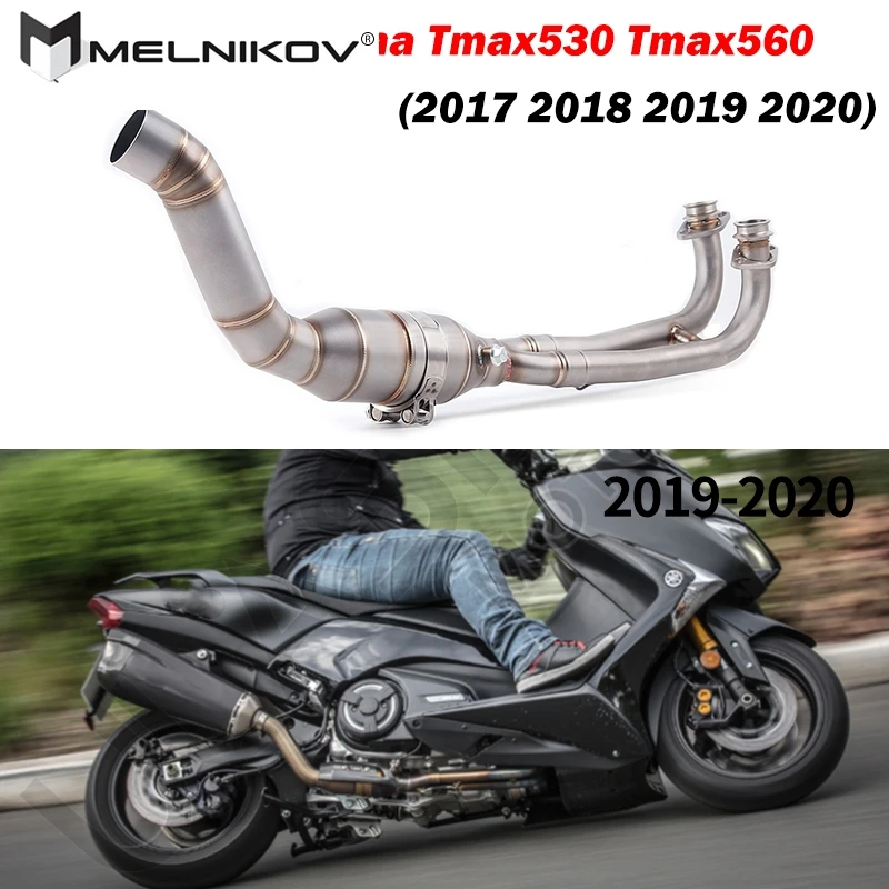 

For Yamaha Tmax500 Tmax530 Tmax T-Max 500 530 2017 2018 Motorcycle Full System Exhaust Escape Pipe Modified Middle Link Pipe