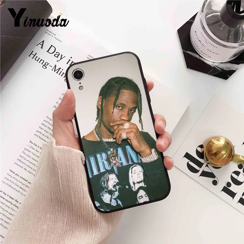 Yinuoda с изображением Трэвиса Скотта rapper чехол для телефона iPhone 8 7 6 6S 6Plus X XS MAX 5 5S SE XR