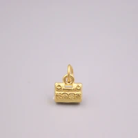 1pcs real 999 real 24k yellow gold pendant for women 3d hard gold small luck lock pendant0 6g