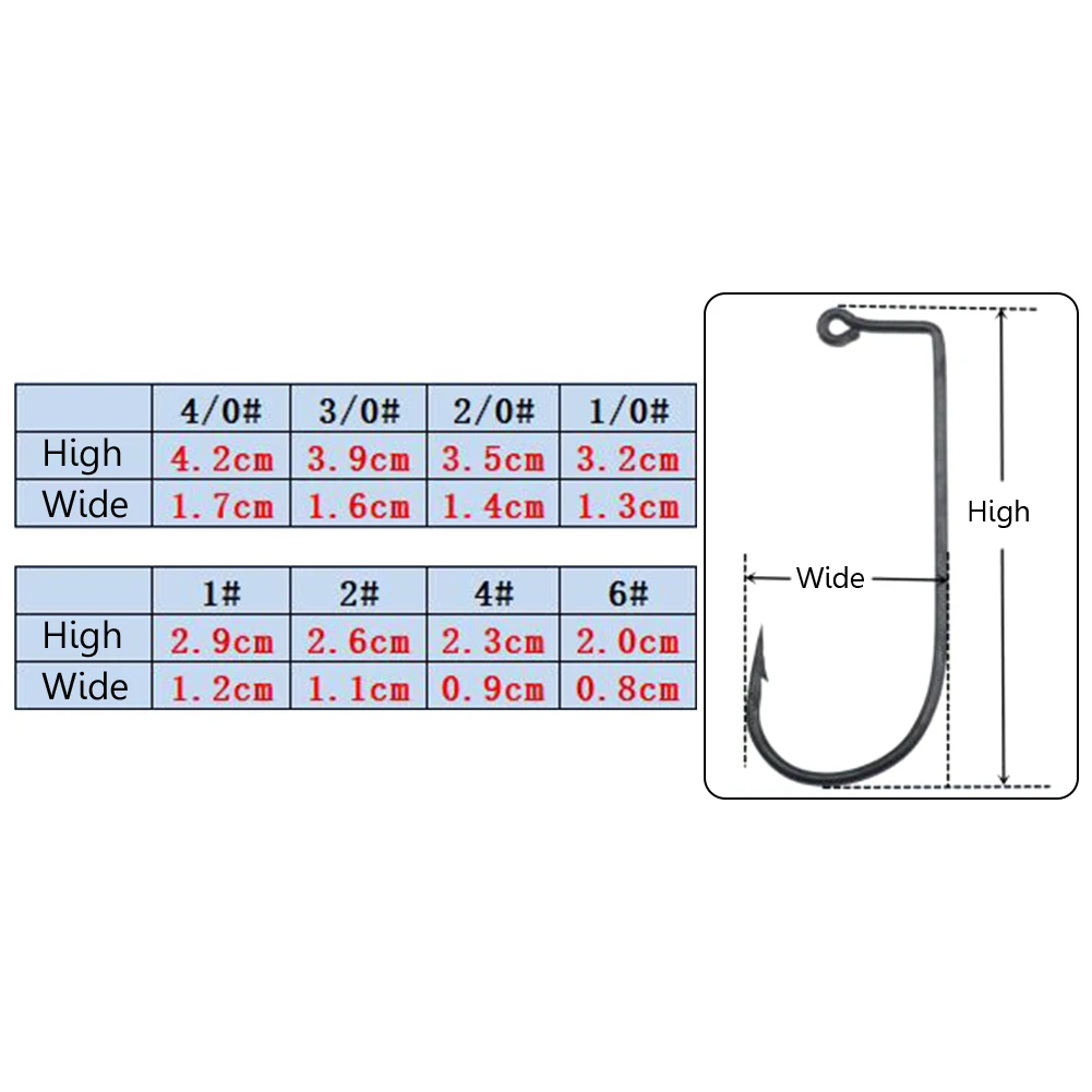 

100Pcs High Carbon Steel 90 Degree Jig Fish Hooks Mixed Size Barbed for Outdoor Sea Ocean Fishing Fly fishing Accessories