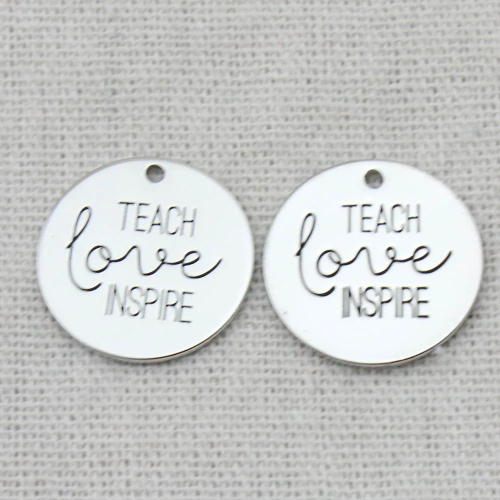 Научите любовь INSPIRE кулон ожерелье ювелирные изделия Egraved подарки цепочки колье