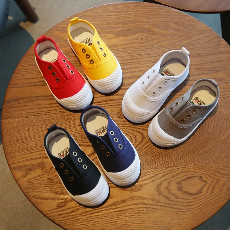 Детская обувь для мальчиков и девочек Новинка 2019 года модная дышащая парусиновая