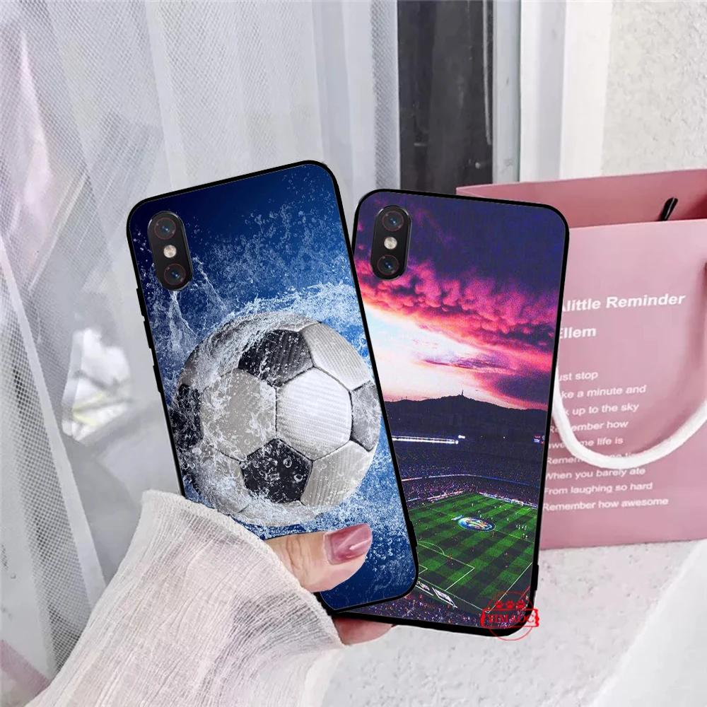 Футбольный мяч на воде силиконовый мягкий чехол для Xiaomi 6 8 Lite 9 SE F1 A1 A2 A3 9T Pro CC9 CC9E Mix