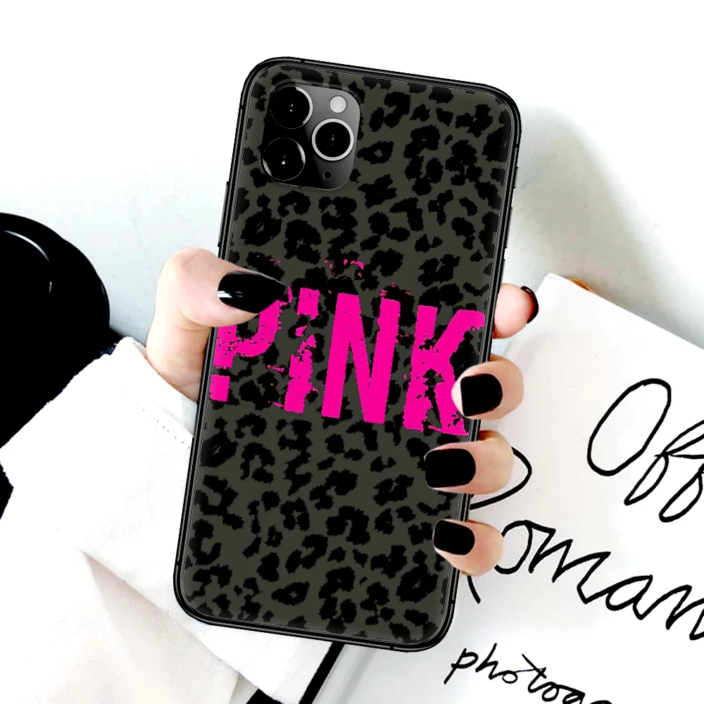 

Victor Pink VS Luxury Phone Case For Iphone 4 4s 5 5S SE 5C 6 6S 7 8 Plus X XS XR 11 12 Mini Pro Max 2020 black Coque Tpu Funda