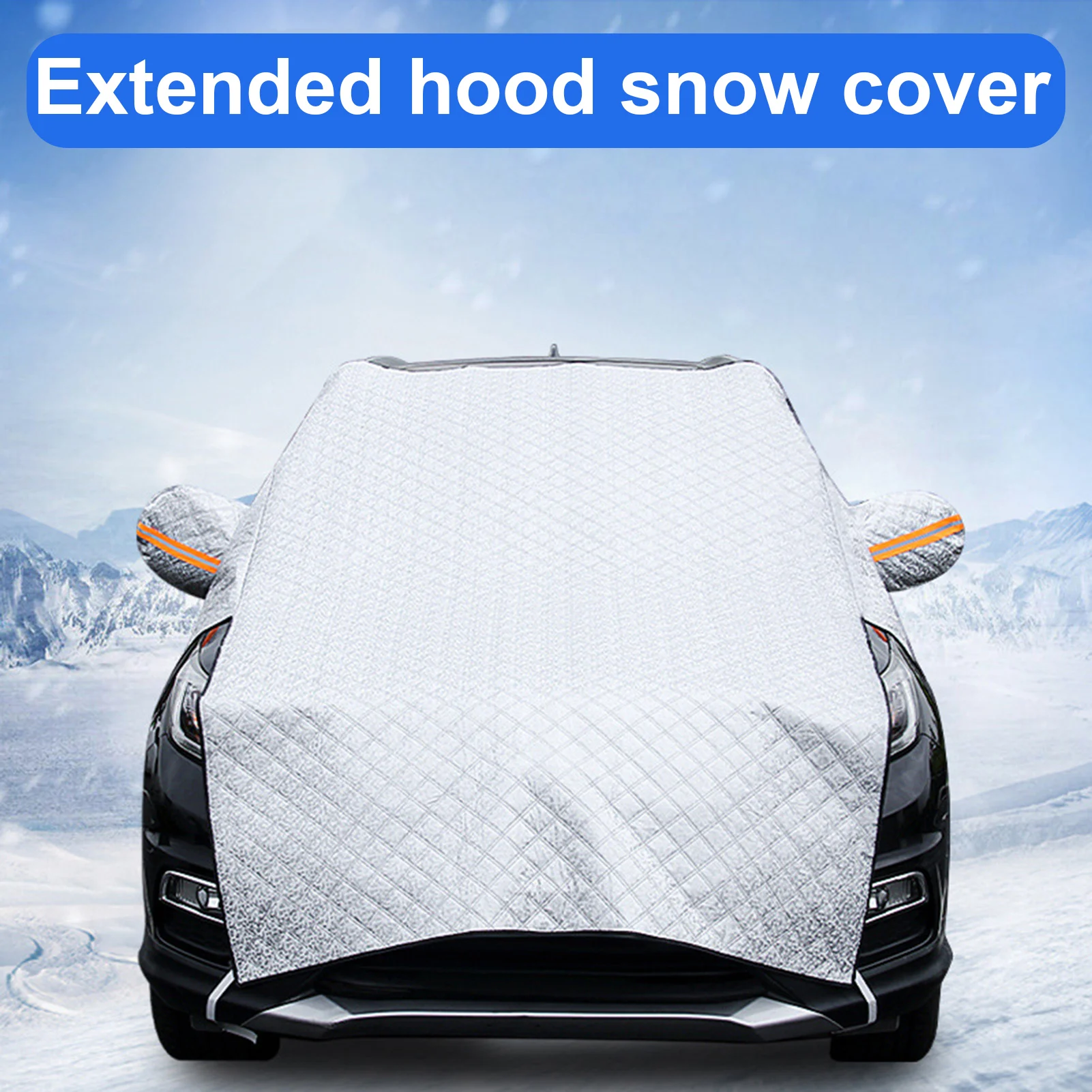 

Durable Thicked Sedan Winter Snow Shield Half Car Snow Cover Front Windshield Sun UV Snow Dust Rain Resistant Protection Cover