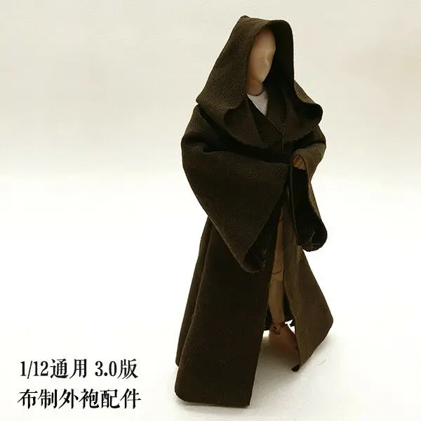 

[Only cape] накидка в масштабе 1:12 кофейного цвета, модель плаща для мужской куклы 6 дюймов (без фигуры)