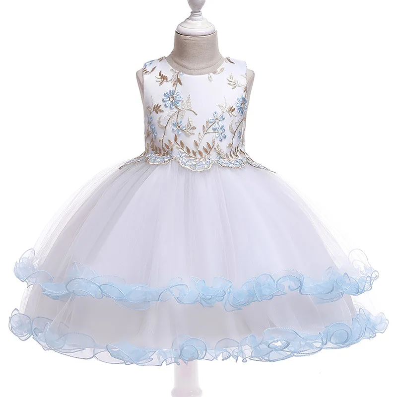 Платье для девочек принцессы vestido Детское платье Свадебное Одежда Цвет белый menina