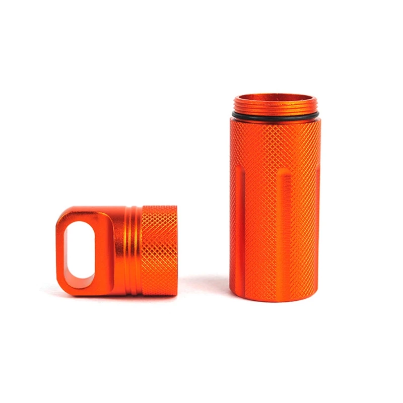 

Герметичный контейнер для таблеток из алюминиевого сплава, портативный уличный держатель для капсул с одной камерой для повседневного исп...