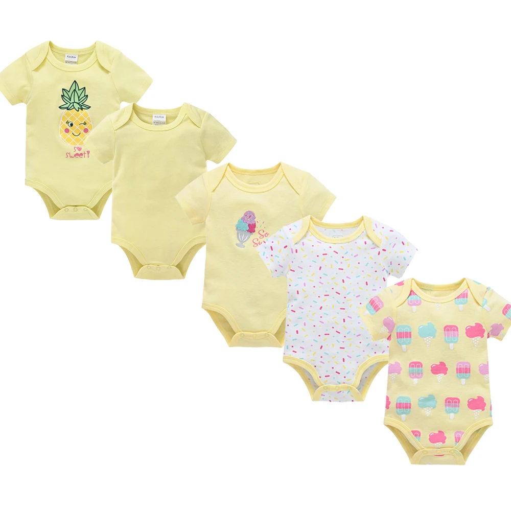 

New Arrival Summer Baby Bodysuit 5 3 Pcs/lot Short Sleeve Cotton bebe Clothes Cool Design Newborn Overalls Outfits