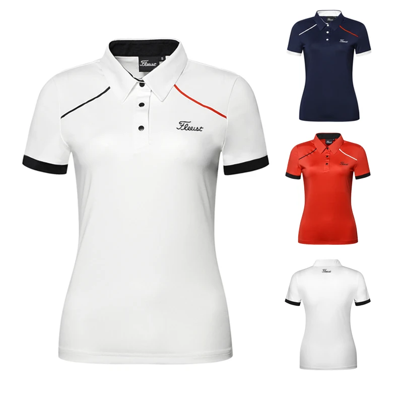 

2021 Autumn Golf Ball Clothing Women's Clothing Short Sleeve T-shirt Breathable Outdoor Sports Moisture Wicking Polo Shirt