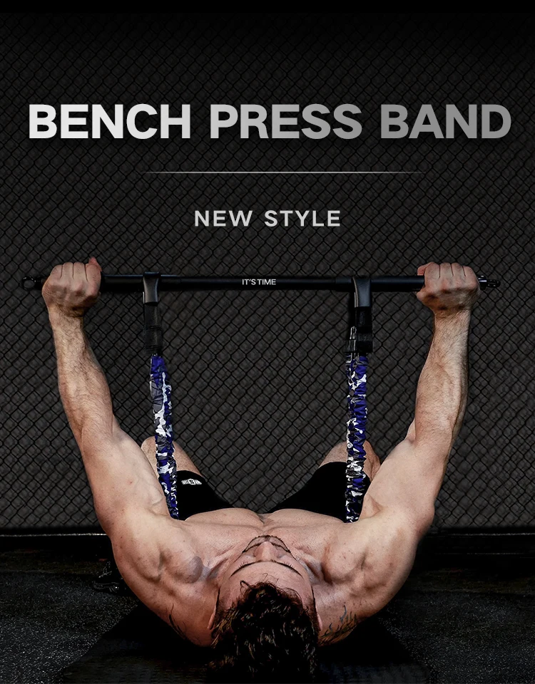 

INNSTAR Bench Press Push Up gym equipment Resistance Band Removable Chest Builder Expander Home Workouts Fitness Travel rod