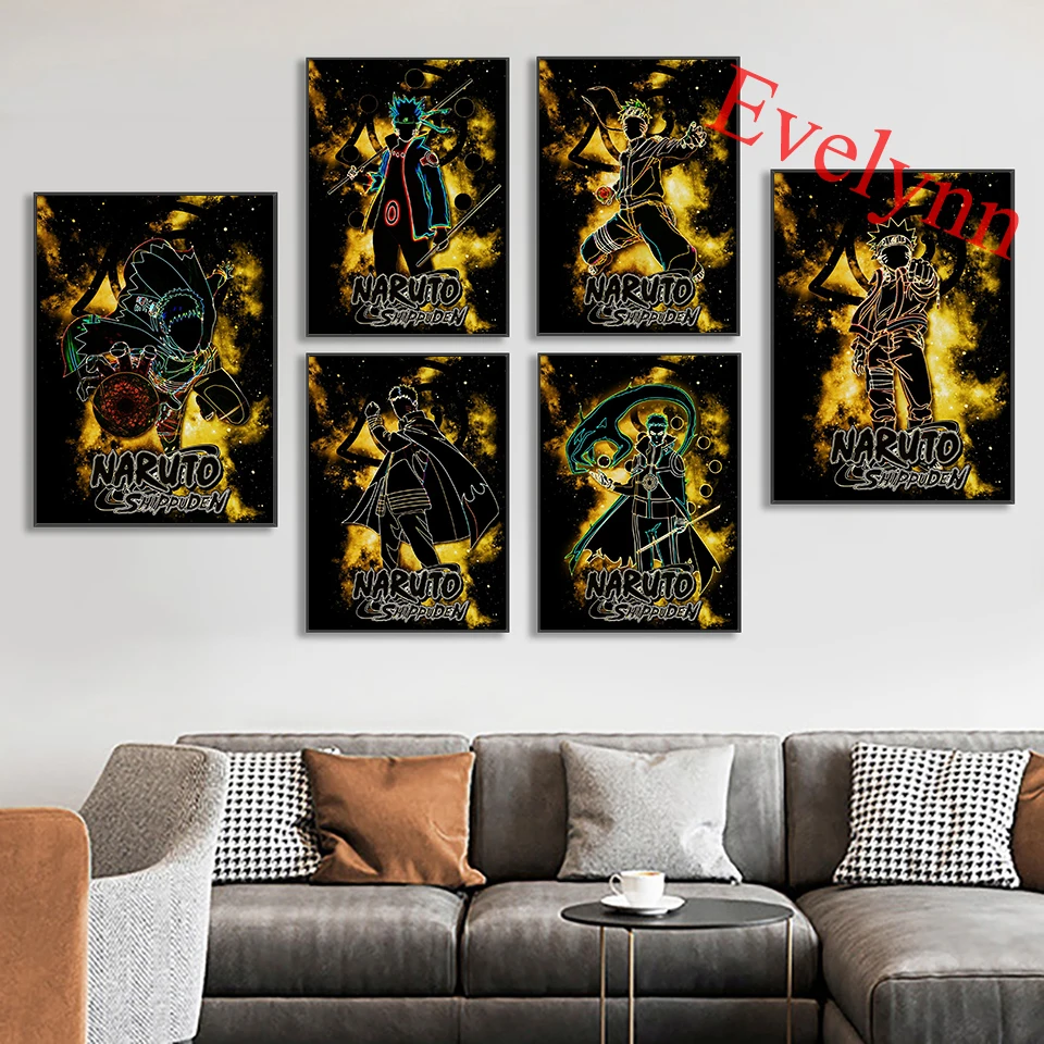 

Japanese Anime Naruto Uzumaki Canvas Poster Painting Children Room Wall Aesthetic Decor Prints Living Room Decoration Pictures