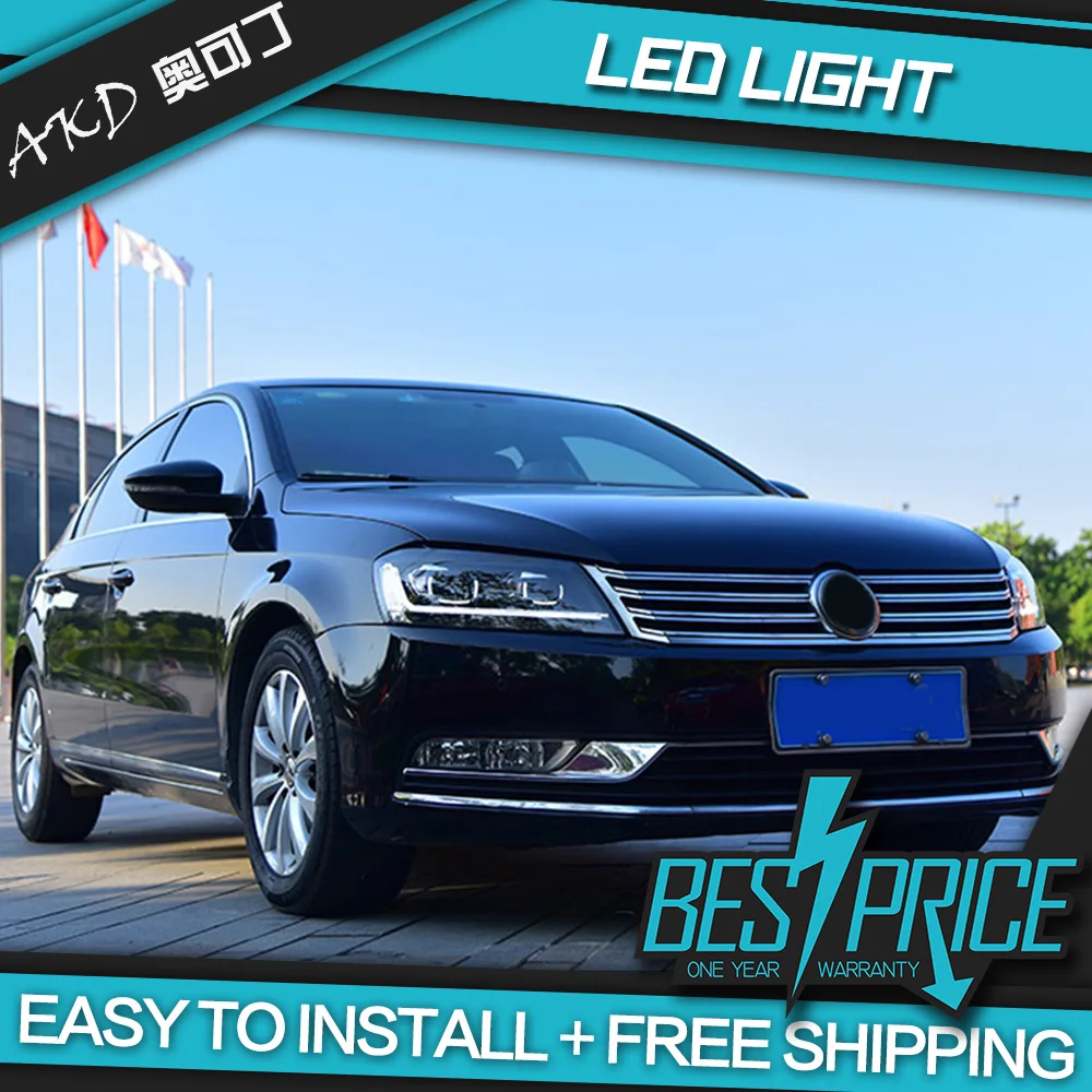 АКД автомобильного тюнинга фар для Passat B7 Eur Версон светодиодные фары DRL
