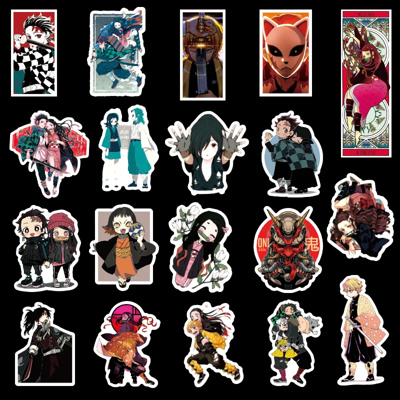 50 шт. демон убийца Kimetsu без Yaiba камадо Tanjirou Nezuko Agatsuma Zenitsu Inosuke Косплэй Стикеры DIY